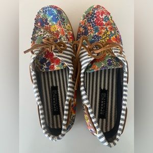 Floral Womens Sperrys - very good condition